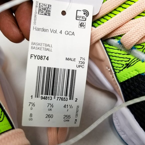 adidas Harden Vol 4 IV GCA Basketball Sneaker Black Pink Green FY0874 1 2 3 5 - Picture 7 of 7